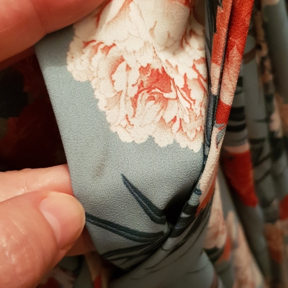 🌷Host Pick🌷Sheike Awakenings blue floral wide leg jumpsuit *Note minor flaws* - Picture 6 of 13